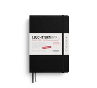 LEUCHTTURM1917 372591 Agenda journalier 2026, format moyen (A5), 12 mois, noir, allemand