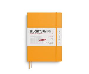 LEUCHTTURM1917 372605 Planificateur mensuel et carnet de notes Composition (B5) 2026, 16 mois (01 novembre 2025-28 février 2027), couverture souple, Rising Sun, en allemand