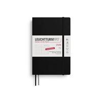 LEUCHTTURM1917 372609 Agenda mensuel et bloc-notes Paperback (B6+) 2026, 16 mois (01 novembre 2025-28 février 2027), couverture souple, noir, allemand