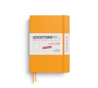 LEUCHTTURM1917 372629 Agenda semainier 2026, format moyen A5, 18 mois, 07.2025-12.2026, couverture rigide, Rising Sun, en allemand
