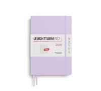 LEUCHTTURM1917 372651 Agenda semainier et bloc-notes 2026, format moyen (A5), lilas, en anglais
