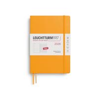 LEUCHTTURM1917 372654 Rising Sun Agenda semainier et bloc-notes 2026, format moyen (A5), en anglais