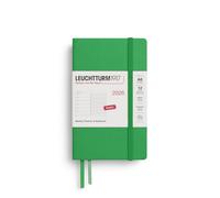 LEUCHTTURM1917 372667 Agenda semainier et bloc-notes de poche 2026, format A6, motif feuille de printemps en anglais