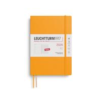 LEUCHTTURM1917 372675 Rising Sun Agenda semainier et bloc-notes 2026, format moyen (A5), couverture souple, en anglais