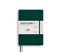 LEUCHTTURM1917 372704 Agenda semainier et bloc-notes 2026, à pois, moyen (A5), vert forêt
