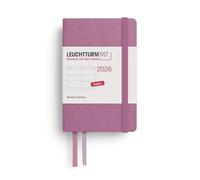 LEUCHTTURM1917 372731 Agenda semainier Mini (A7) 2026, Dusty Rose, en anglais