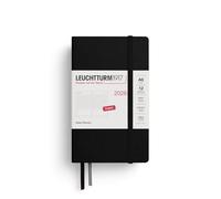 LEUCHTTURM1917 372778 Agenda journalier de poche 2026, format A6, noir, en anglais