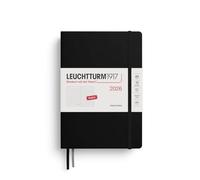 LEUCHTTURM1917 372780 Agenda journalier 2026 à pois, moyen, format A5, noir, en anglais