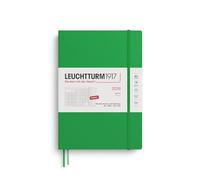 LEUCHTTURM1917 372787 Agenda mensuel et carnet de notes (B5) 2026, 16 mois, couverture souple, motif : feuille de printemps, en anglais