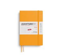 LEUCHTTURM1917 372792 Paperback (B6+) Agenda mensuel et bloc-notes 2026, 16 mois, couverture souple, Rising Sun, en anglais