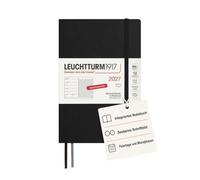 LEUCHTTURM1917 Agenda hebdomadaire 2027 à couverture souple (B6+) avec carnet de notes - Agenda en allemand - Couverture souple - Janvier à décembre 2027 - Vue d'ensemble hebdomadaire à gauche + page