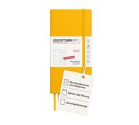 LEUCHTTURM1917 Agenda semainier & carnet 2027, Pointillé, B6+, Sunflower | couverture rigide, papier 80 g/m² sans acide, 144 pages, 7 Tage pro Seite, vacances scolaires