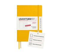LEUCHTTURM1917 Agenda semainier & carnet 2027, Sunflower, A5 | pointillé, couverture rigide, 144 pages, sans acide, vacances scolaires, édition allemande