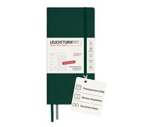 LEUCHTTURM1917 Agenda semainier & carnet 2027, Wallet | pointillé, couverture rigide, sans acide, vacances scolaires, phases lunaires, 144 pages