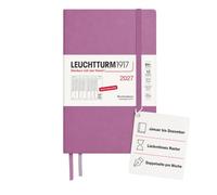 LEUCHTTURM1917 Planificateur hebdomadaire 2027, B6+ Paperback, Dusty Rose | Couverture rigide, grille horaire, papier 80 g/m² sans acide, poche extensible, 2 marque-pages, vacances scolaires allemandes