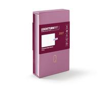 LEUCHTTURM1917 Quarterly Lot de 4 calendriers journaliers 2027 Pois Format A6 Couverture flexible (1 calendrier par trimestre) Shades of Rose Aperçu du calendrier 2027 Planification 12 mois Phases de