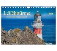 Leuchtürme - immer wieder faszinierend (Wandkalender 2026 DIN A4 quer), CALVENDO Monatskalender: Leuchttürme, faszinierende Bauwerke und leuchtende Navigationspunkte für die Schifffahrt.