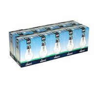 Leuci Lot de 10 ampoules A55 60W transparentes à intensité variable en forme de poire Blanc chaud (60 watt)