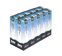Leuci Lot de 10 tubes à incandescence T25 x 70 - 15 W - E14 - 230 V - Pour réfrigérateur - 15 W - Blanc chaud - Intensité variable