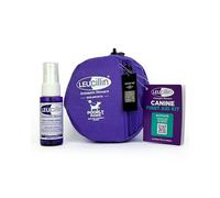 Leucillin Kit de premiers secours pour chien et spray antiseptique Leucillin de 30 ml - Mini trousse de premiers secours pour chiens, idéal pour la marche, le camping, les voitures, les urgences de