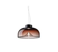 LEUCOS lampe à suspension AELLA S 30 (2700K, shaded burgundy, base noir opaque - verre et métal)