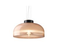 Leucos Aella S 45 Pendelleuchte, noir mat / White Shaded Pink