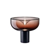 LEUCOS lampe de table AELLA T 54 (2700K, shaded burgundy, base noir opaque - verre et métal)