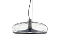 Leucos Aurelia S45 SS Pendelleuchte, transparent water effect / matte gunmetal