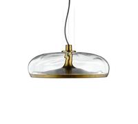 Leucos Aurelia S45 SS Pendelleuchte, transparent water effect / vintage brass