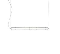 LEUCOS lampe à suspension STACKING S 120 H (2700K, transparent / noir mat - Verre soufflé et aluminium)