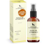 Leucosia Huile à la Vitamine E Naturelle pour le Visage, le Corps et les Cheveux - Huile Vitamine E BIO 100% Pure, 100ml