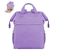 Leudes Sac à dos de tricot, organisateur de rangement de fil, grand sac fourre-tout pour la fête des mères, cadeau de fête des mères, étui pour projets de transport, aiguilles à tricoter, crochets et autres accessoires (violet)