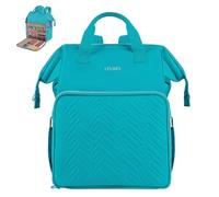 Leudes Sac à Dos de Tricot, Organisateur de Rangement de Fil, Grand Sac fourre-Tout résistant à l'eau pour projets de Transport, Aiguilles à Tricoter, Crochets et Autres Accessoires (Turquoise)