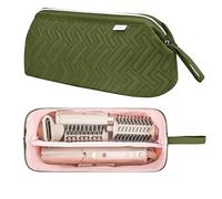 Leudes Sac de voyage pour outils capillaires Shark Flexstyle - Étui de transport portable pour cheveux de requin - Étanche à la poussière - Fer à friser plat - Organiseur de voyage (vert kaki)