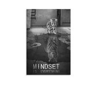 LEUEE Mindset Is Everything Poster décoratif sur toile pour chambre à coucher 40 x 60 cm
