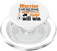 Leukemia Cancer Warrior I Will Stay Strong I Will Fight PopSockets PopGrip pour MagSafe