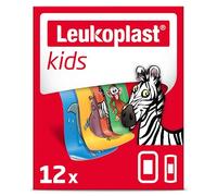 Leukoplast Kids - Pansements non stériles avec adhésif doux pour la peau - Souples, respirants et imperméables - Pansements premiers soins pour enfants - 2 tailles assorties - Boîte de 12