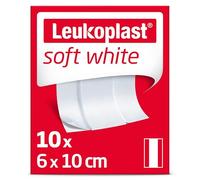 Leukoplast Pansements Soft White – Doux, respirant et absorbant – 6 x 10 cm, boîte de 10