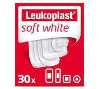 Leukoplast Soft White - Pansements non stériles - Doux pour la peau, respirants et absorbants - Pansements premiers soins - Blanc - 4 tailles assorties - Boîte de 30