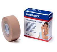 LEUKOTAPE K 2,5 cm x 5 m, brun clair (lot de 5)