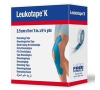 Leukotape K Bande Adhésive Elastique Bleu 2.5cm x 5m