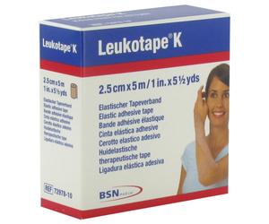 Leukotape K Bande Adhésive Élastique Chair 5m x 2,5cm Pièce 1