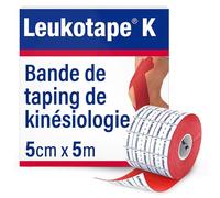 BSN Medical Ruban adhésif élastique Leukotape K Rouge 5 cm x 5 m 1 unité