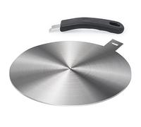 LEUOVE Adaptateur der Plaque a Induction 24cm, pour Moka Cafetières et des Ustensiles de Cuisine, Poignée Isolato Amovible