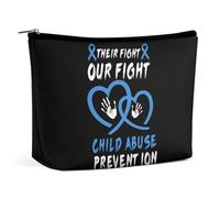 Leur Combat, Notre Combat, maltraitance des Enfants, Trousse de Maquillage Portable de Voyage, Trousse de Toilette de Grande capacité, Sacs de Rangement pour Femmes-3