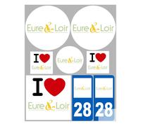 L'eure Et Loir (8 Autocollants Variés) - Sticker/Autocollant