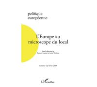 L'Europe au microscope du local Tome 12 - Romain Pasquier - L'harmattan - broché - Revue