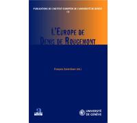 L'Europe de Denis de Rougemont - François Saint-Ouen - Academia Eds - broché - Essai