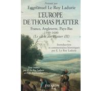 L'Europe de Thomas Platter (1599-1600)