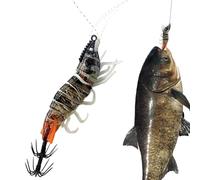 Leurre À Calmar | Équipement De Pêche Lumineux dans L'Obscurité | Hameçons Leurre À Calmar en Forme De Crevette | pour Extérieur Eau De Mer Rivière Lac Étang Vacances Famille Nuit